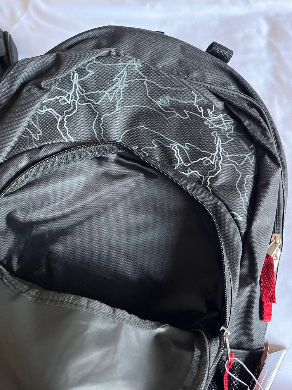 Trailmaker Backpack Black Red Camo Multi-Pocket 600D Padded School Book Bag New - Picture 12 of 16